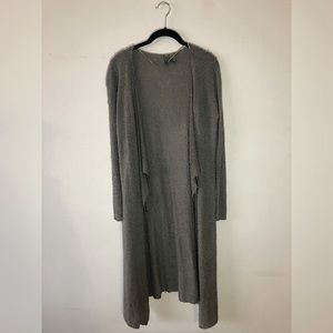 Gray knit cardigan